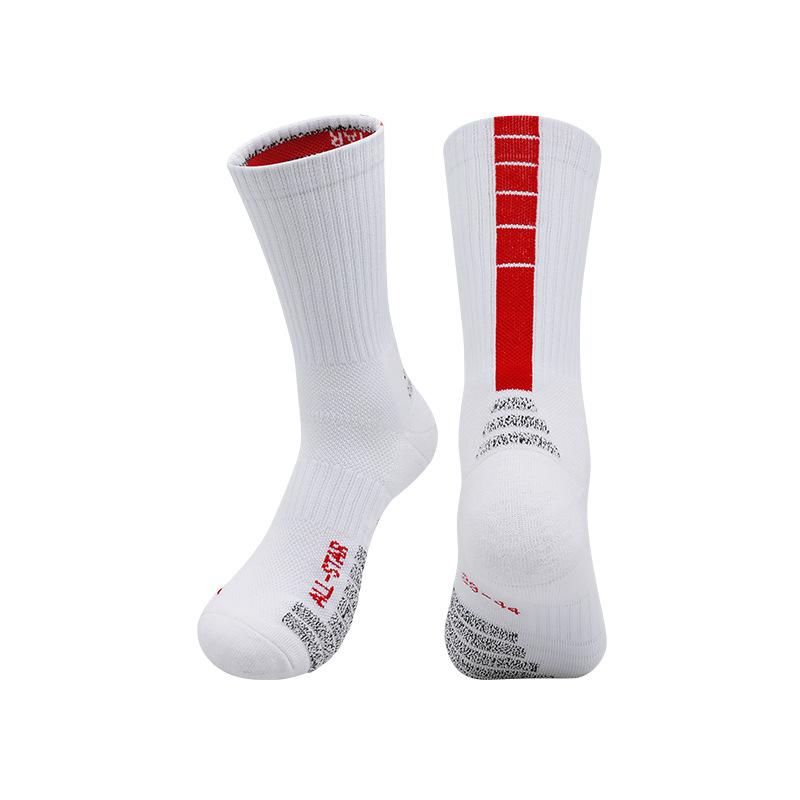 Summer Long Tube Towel Bottom Basketball Socks Men'S High Elastic Wear-Resistant Men'S Adult Sweat-Absorbing Sports Socks Youth