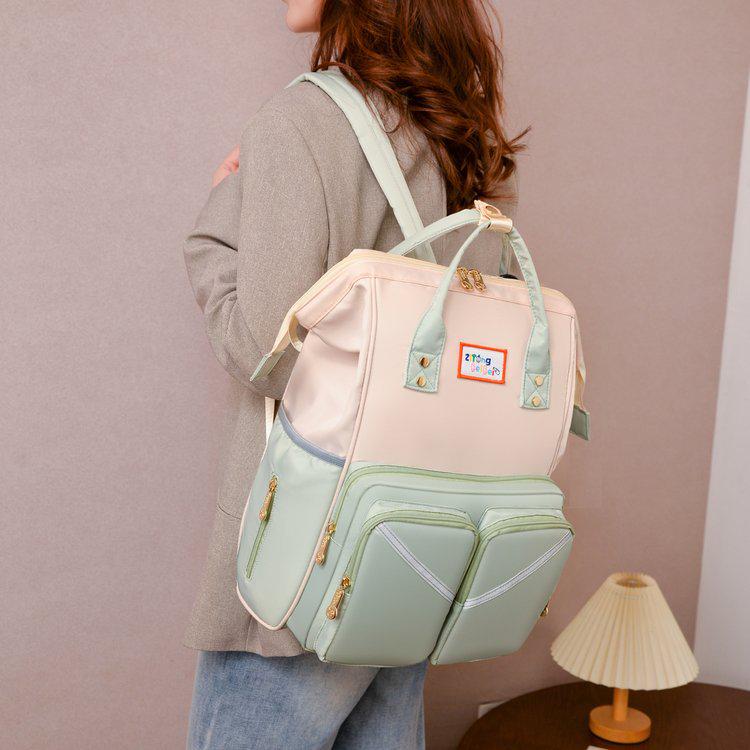 2026 Spacious Lightweight Mom & Baby Diaper Bag with Milk Storage and Double Shoulder Straps