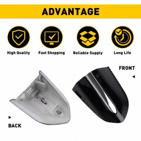 Fit Ford Fusion Edge 13-20 Front Black Left Side Door Handle Key Cap Cover Bezel