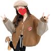 American Retro Embroidered Fleece Baseball Jacket - Loose, Versatile, Age-Reducing Outerwear for Couples - Autumn/Winter