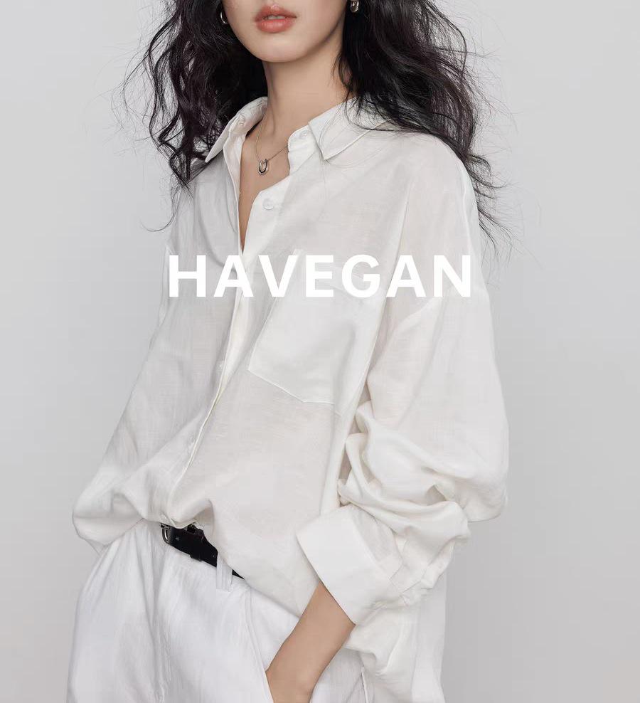 Jian HAVEGAN Women s Long-Sleeve Tencel Linen Shirt - Old Money Style Casual Retro Top XL
