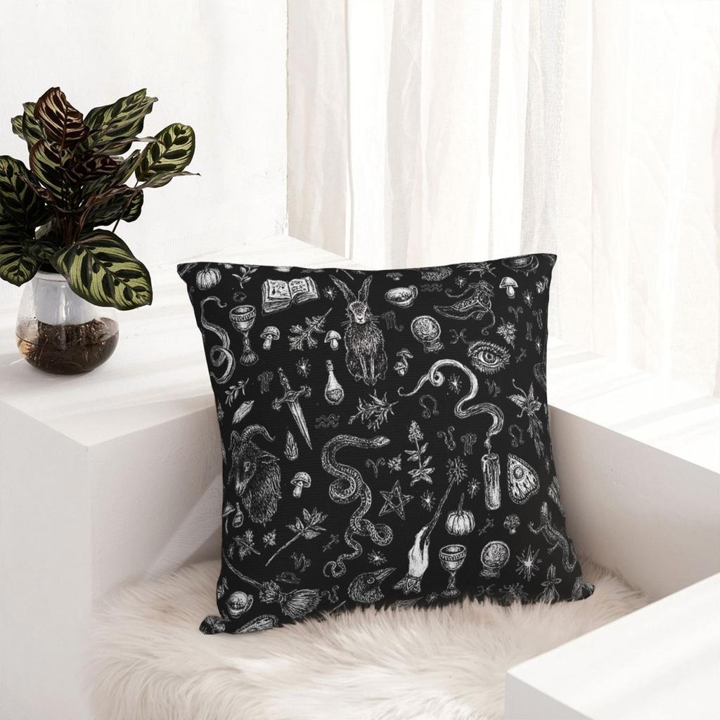 M Witch Pillow Cases Halloween Pumpkin Spooky Horror Cushion Cover Awesome Decorative Pillowcase For Car 40*40Cm