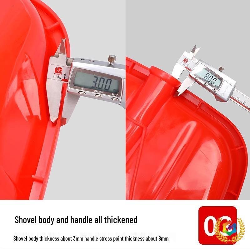 Extra Wide Tempered Iron and Plastic Snow & Grain Shovel