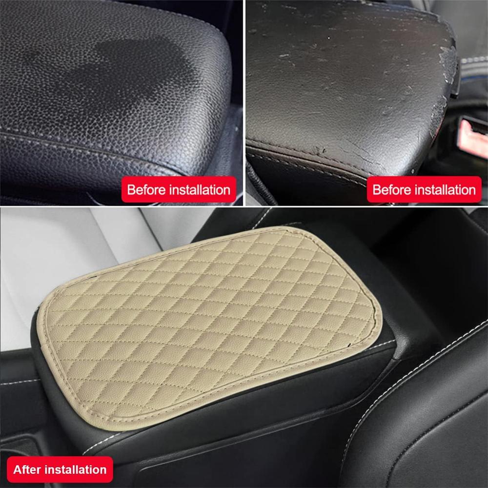 Car Armrest Pad Cover Waterproof Leather Protective Cushion Cover For Car Center Console Armrest Automobiles Accessories