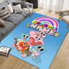 Custom Name,The Amazing World of Gumball Home Sofa Decoration for Living Room & Bedroom, Non‑Slip Play Flannel Floor Mat for Game Room