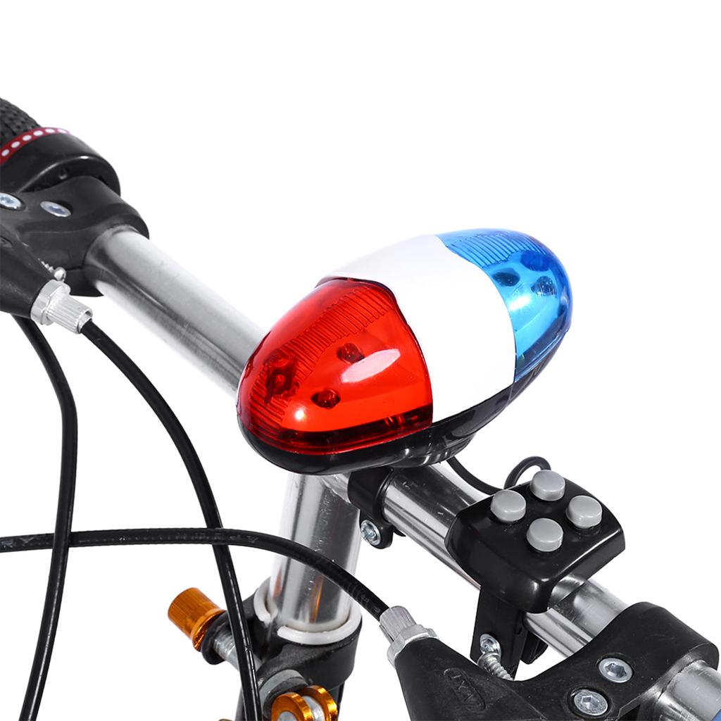 Practical Safety 6 LED Bicycle Front Light 4 Buttons Warning Electric Bell Accessory For Bike
