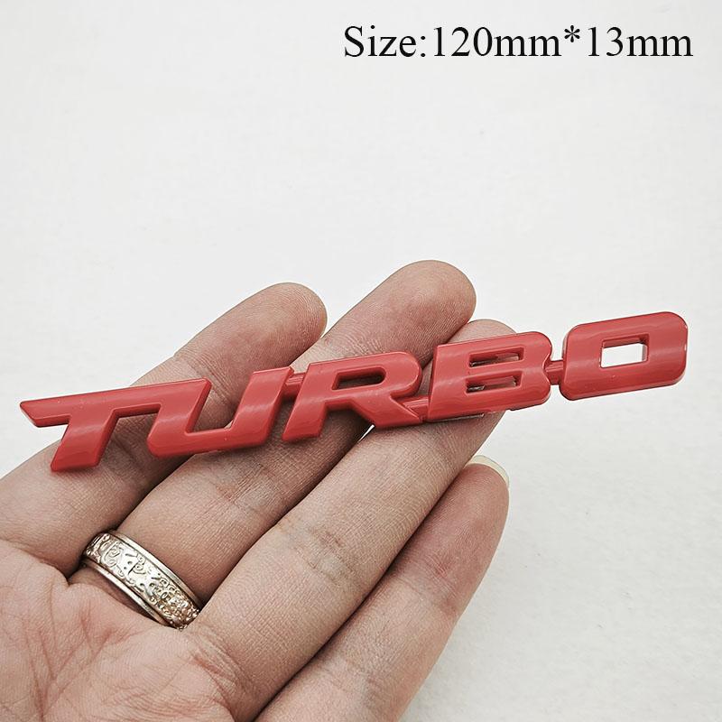 Car Sticker Turbocharged Logo Turbo 3D ABS Badge Car Modification Accessories Rear Marked Side Marking Decorative Car-Sticker