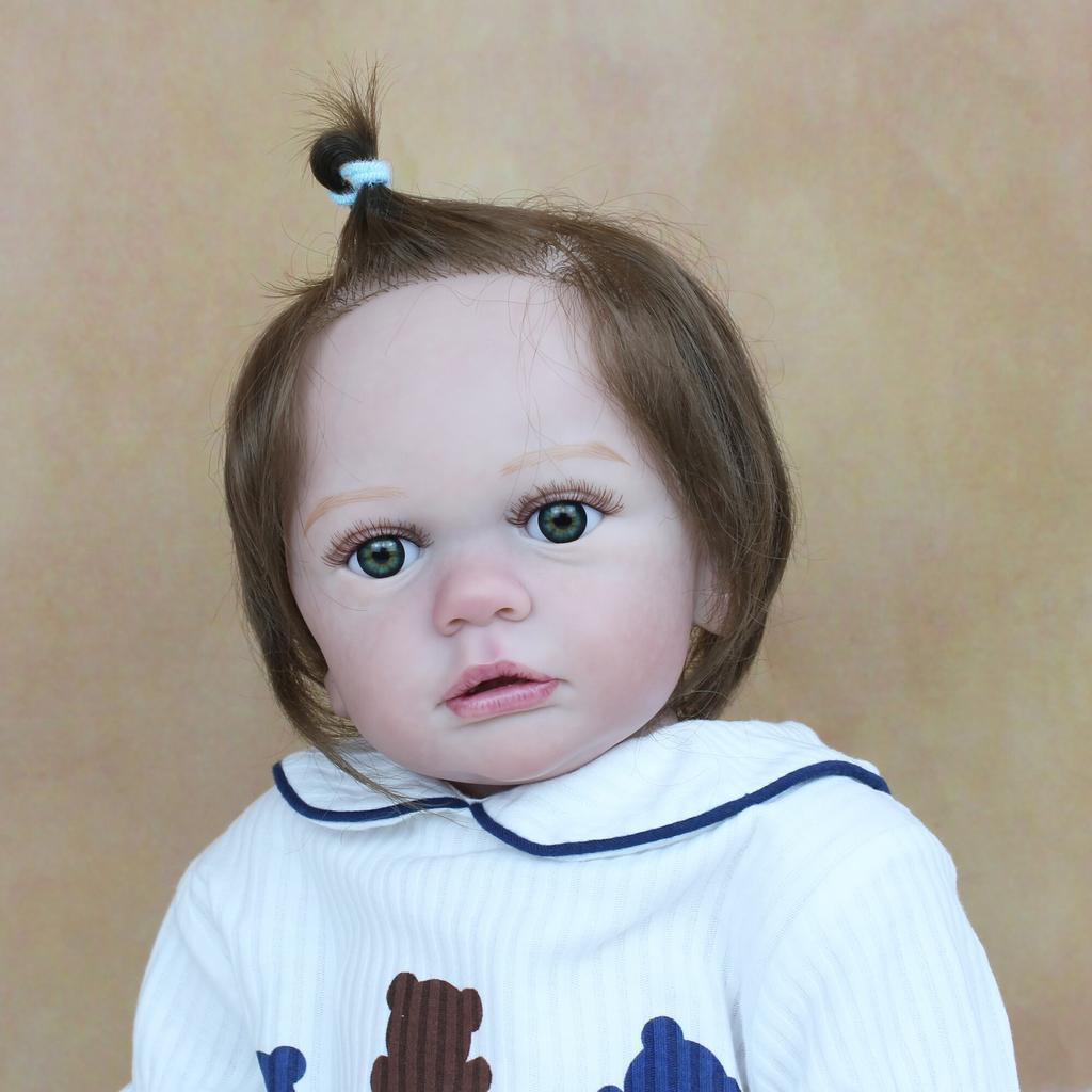 BZDOLL 60 CM 3D-Paint Skin Soft Silikon Reborn Panenka pro dívku jako skutečná Princezna Batole Hračka Oblékat Alive Bebe Real Touch