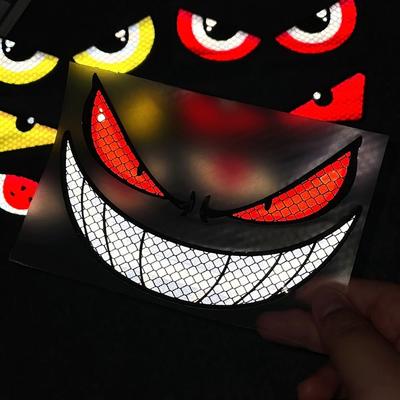 14.5cm Moto Reflective Eye Stickers PVC Motorcycle Helmet Decals New Safety Warning