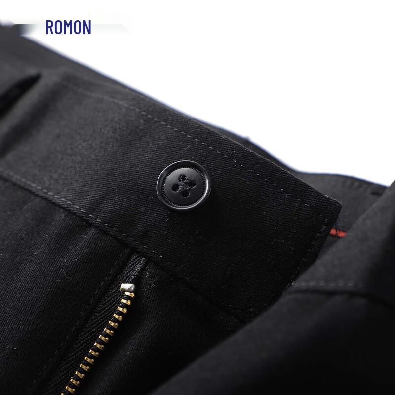 Luomeng Men's Cotton Business Casual Straight-Leg Pants