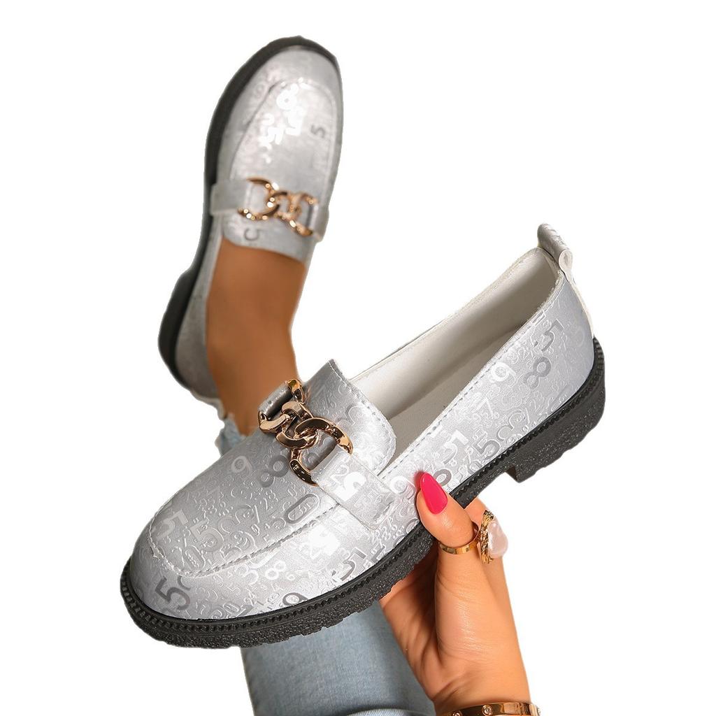 Fashion 2025 Fashion Plus Size Women's High Heels New Metal Decoration Casual Hot Sale Plus Size Solid Best Seller Versatile Heels Women