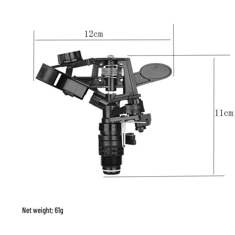 Horticultural Tripod Sprinkler: Large Round Rotating Nozzle for 360° Irrigation and Concrete Curing.