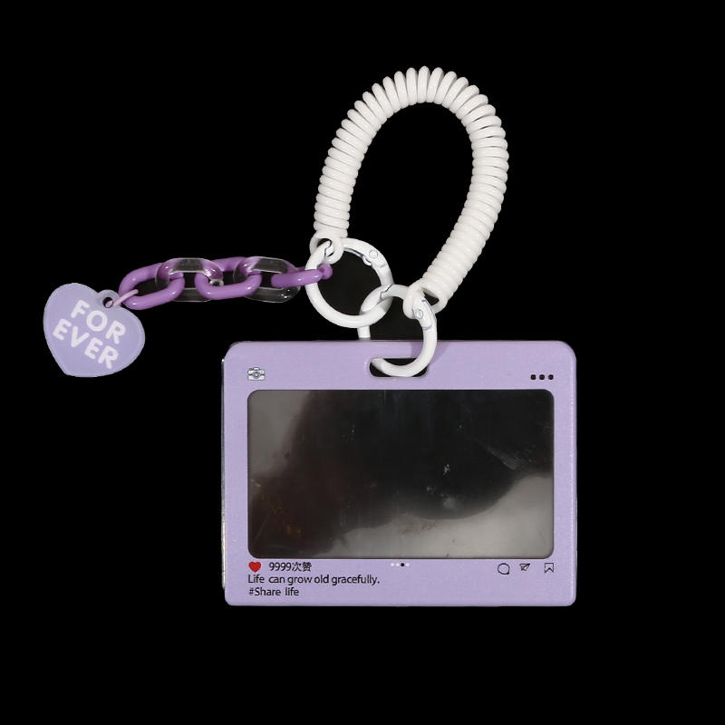 Dialog Box Transparent Card Cover Student Cartoon Slider Card Pack Game Card ID Card Set Pendant Anti-lost Card Holder