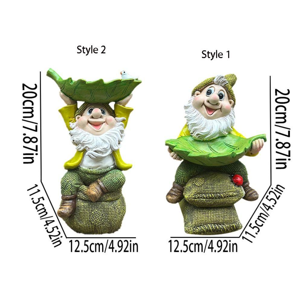 Resin Dwarf Sculpture Ornament Cute Art Statue Bird Water Bowl  for Bird Lovers Parrot