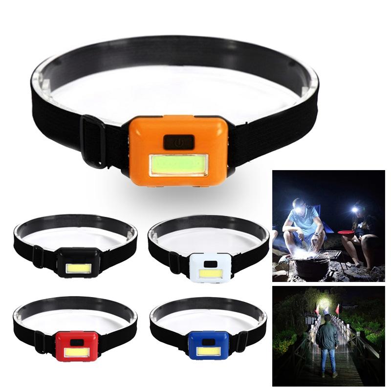 3 Modes Mini Portable COB LED Headlamp Outdoor Waterproof Night Riding Fishing Headlight Battery Powered (no Battery) Headlight