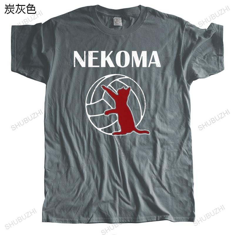 Male Unisexga Haikyuu Tshirt Short Sleeve Oneck Cotton Tshirt Printed Nekoma Volleyball Tee Shirt Japanese Animation Apparel Gift