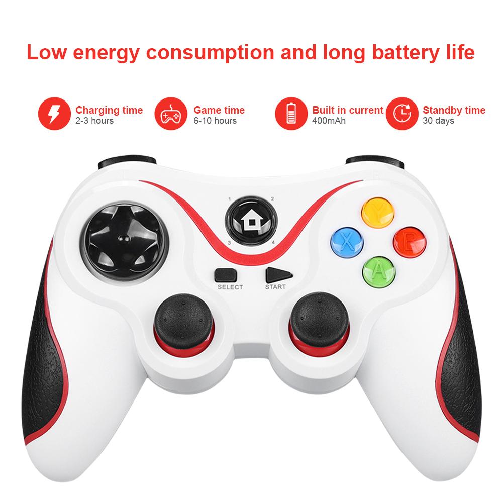 V8 2.4G Wireless Game Controller Controller Gamepad Dual Vibration Gaming Controller for Android/iOS/PC/PS3/Switch/Mobile Phone