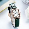 Casual Retro Roman Dial Quartz Watches Ladies Rectangle Leather Strap Wristwatch Clock Fashionable for Women Reloj De Mujer