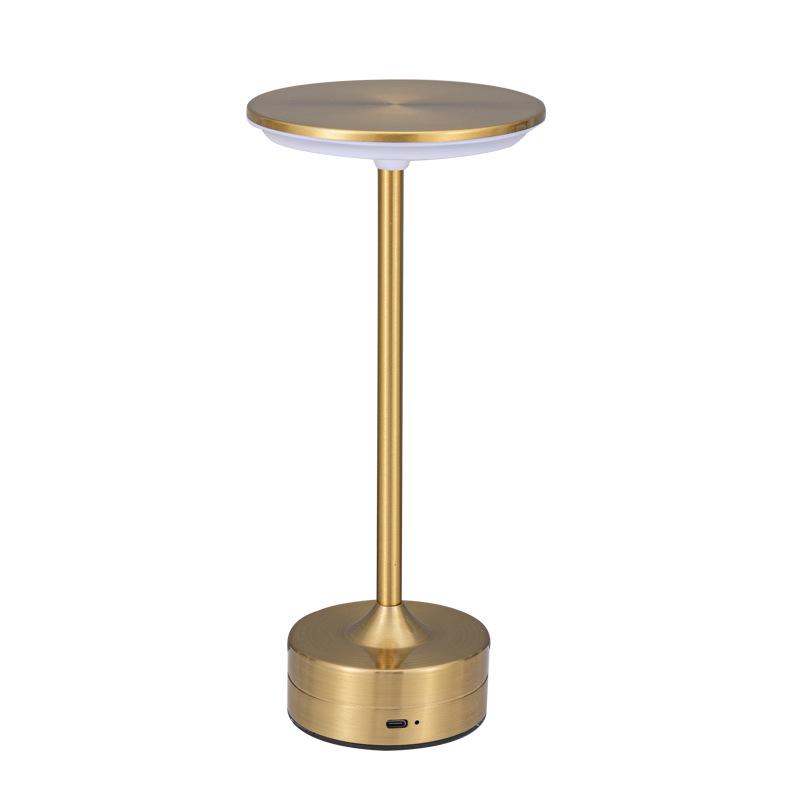 LED Retro Touch Table Lamp – Induction Flying Saucer Design for Hotels & Restaurants, Rechargeable I-Shaped Metal Lighting Fixture.
