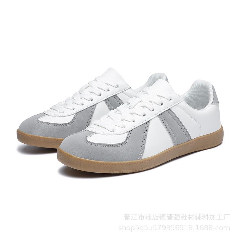 

Большие размеры немецких кроссовок, мужская кожаная поверхность, белые туфли, весенне-осенний тренд, подошва из говяжьих сухожилий, модная универсальная обувь для пар 48