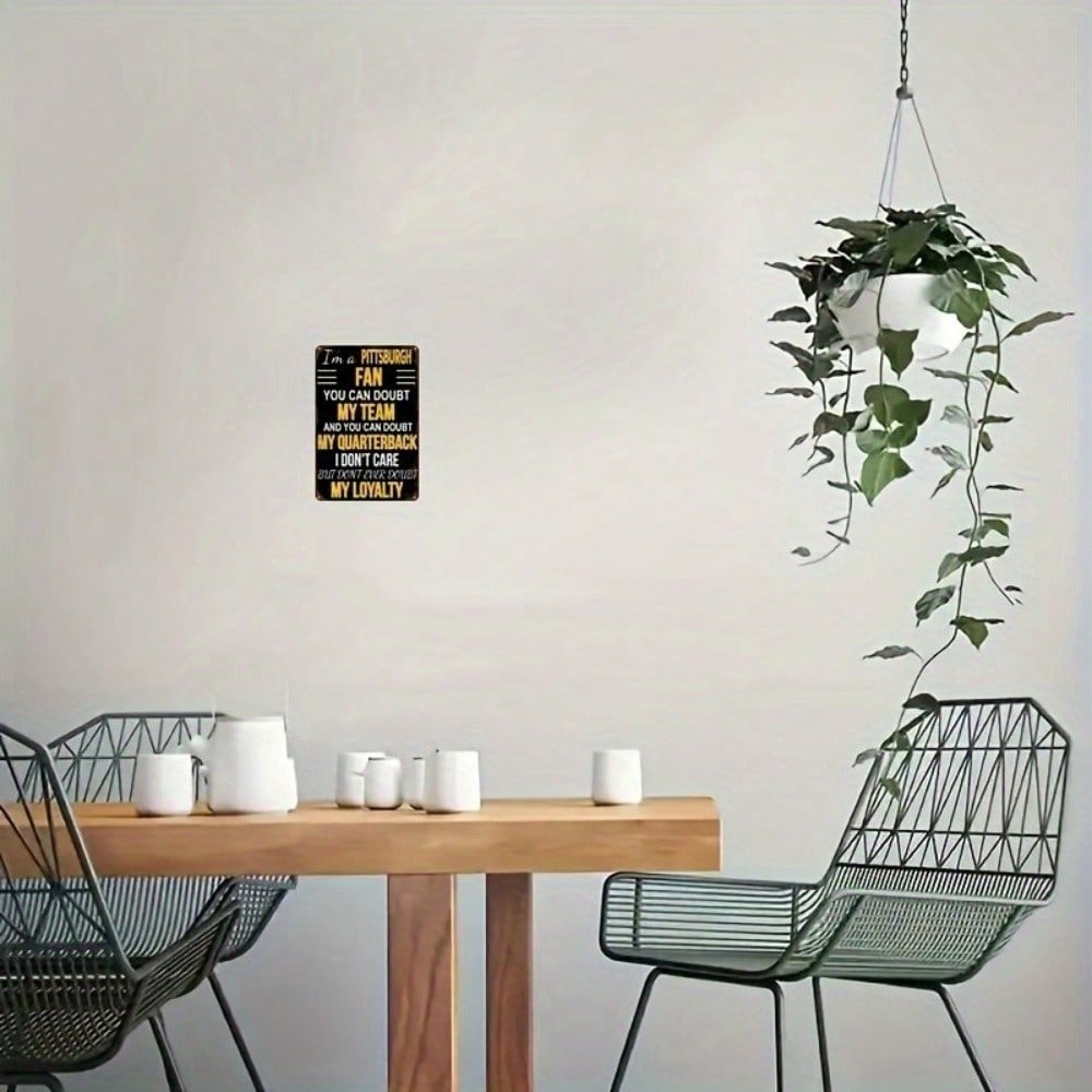 Home "Pittsburgh Sports Loyalty Pride" Vintage Metal Wall Sign, Team Spirit Decor, Art Accent forPittsburghSports&FanEnthusiasts