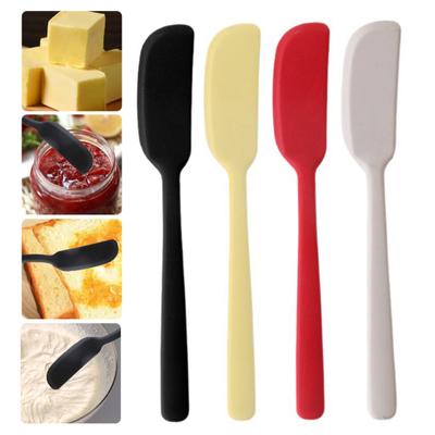 Silicone Spatula Food Grade Heat Resistant Ergonomic Long Handle Bread Toast Butter Cheese Dessert Jam Cream Spreader Tool Kitchen Gadgets