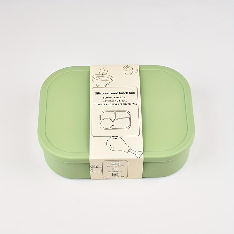 

Silicone Bento Lunch Box, Microwave Safe, 4 Compartment Leak Proof Meal Container, Hand Wash, Rectangular,Manual,Ideal for Office Workers And Students