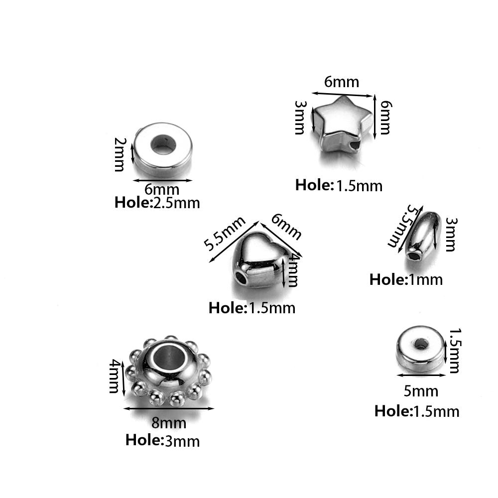 200-400Pcs CCB Multiple Styles Charm Spacer Beads Wheel Bead Flat Round Loose Beads For DIY Jewelry Making Supplies Accessories