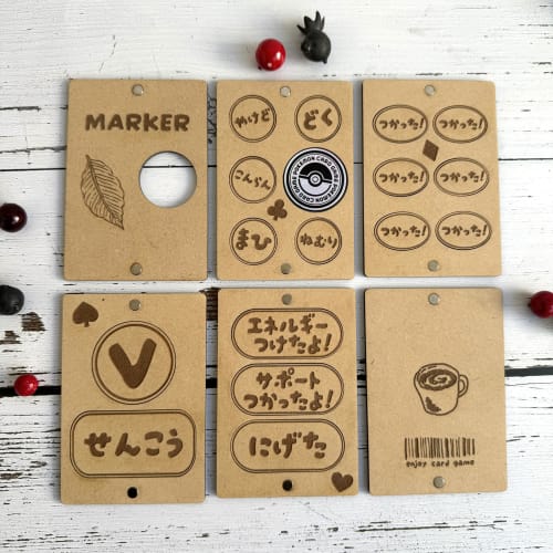 [Wooden Engraving] Used Marker Set for Pok?mon Cards (Pop Ver.)