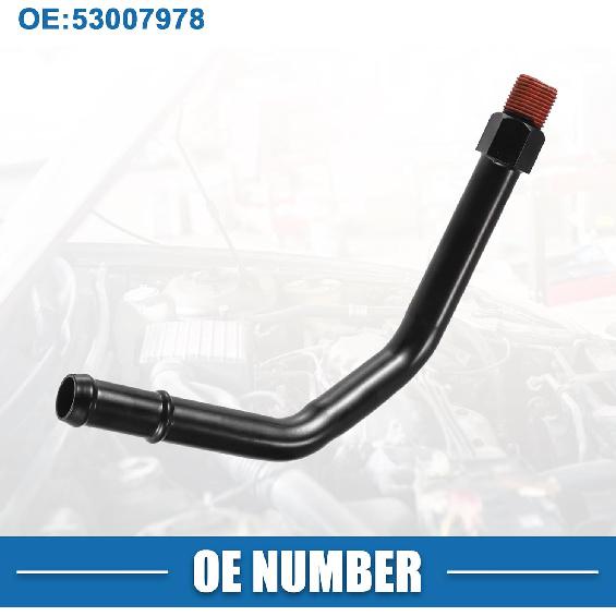 Water Pump Coolant Tube No.53007978 Water Pump Inlet Pipe for Jeep Wrangler 1991-2006 Metal Black