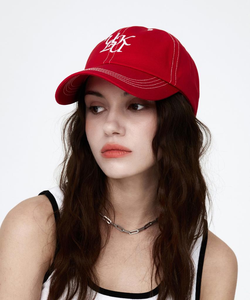 ULUK Lucida Stitch Embroidered Ball Cap_Red