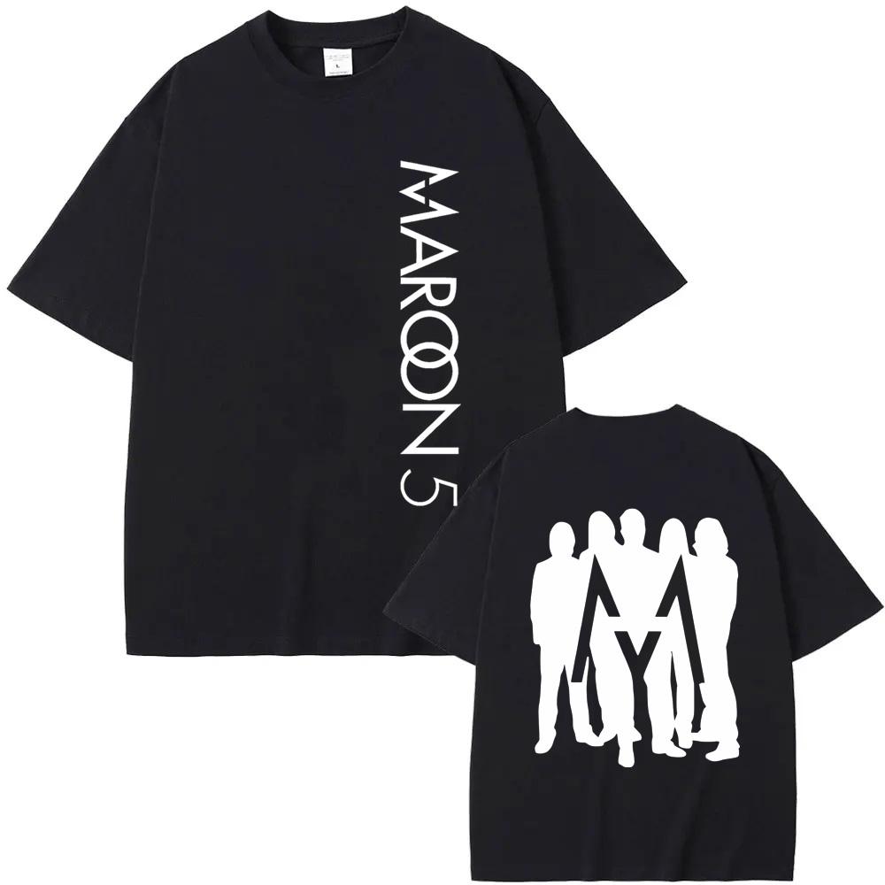 

Maroon 5 logo 2025new TEE Unisex Summer Gothic Rapper Tee-shirt Sleeve Women/men Casual 100%cotton Tshirt Round Neck Tees 4XL
