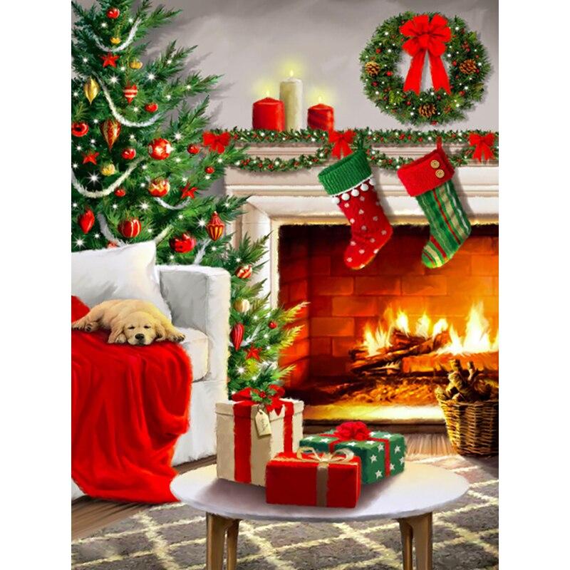 5D DIY Diamond Painting Christmas Tree Diamond Embroidery Cross Stitch Crafts Full Round Drill Home Decor Christmas Gift