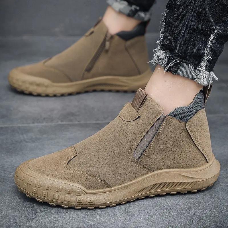 

Fashion Non Slip Men s Leather Shoes Slip-on Round Toe Free Delivery Shipping 2024 Male Casual Shoe Trend Sale In Promotion Elegant New 39