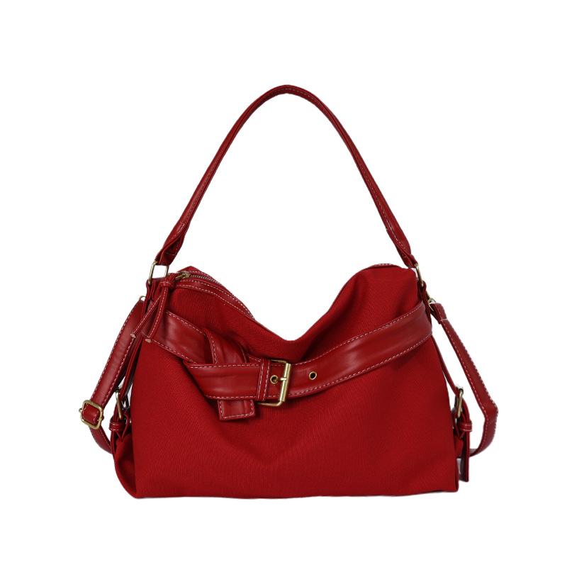 2026 Korean Style One-Shoulder Women's Large Capacity Crossbody Bag - High-End Solid Color Tote