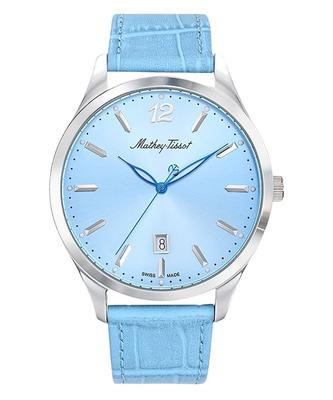 Orologio da Uomo Urban Leather Strap Quadrante Blu Quarzo H411SKY