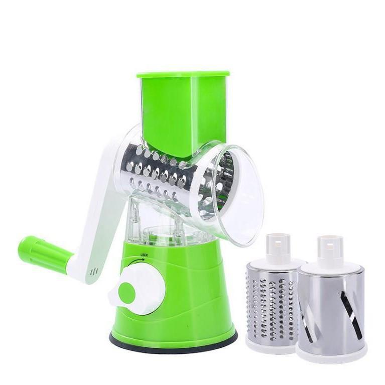 

1pc Highly Efficient and Versatile Vegetable and Fruit Slicer Grater Benchtop Drum Cutter with Drum Design for Fast Even Shre светло-зеленый