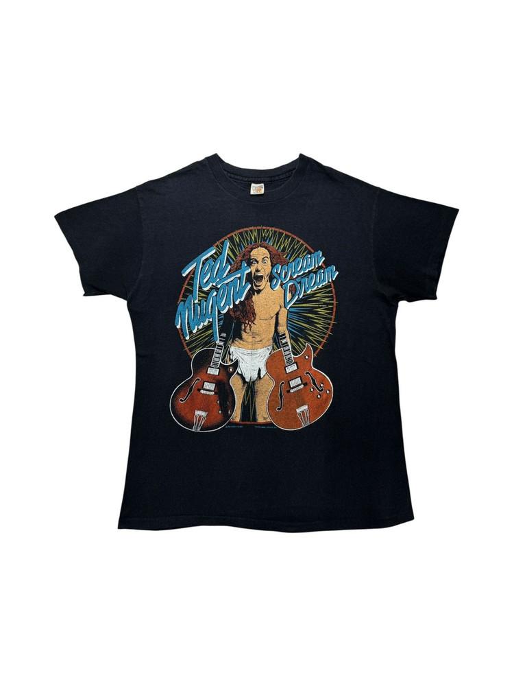 Vintage 1980 Ted Nugent Scream Dream Band Tee Shirt NZ1510
