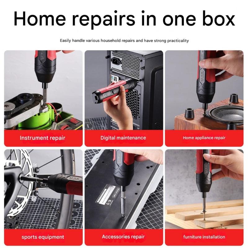 Industrial Cordless Screwdriver With Precisions Torques Adjustment Magnetic Tip Enhanced Control Repair Tool