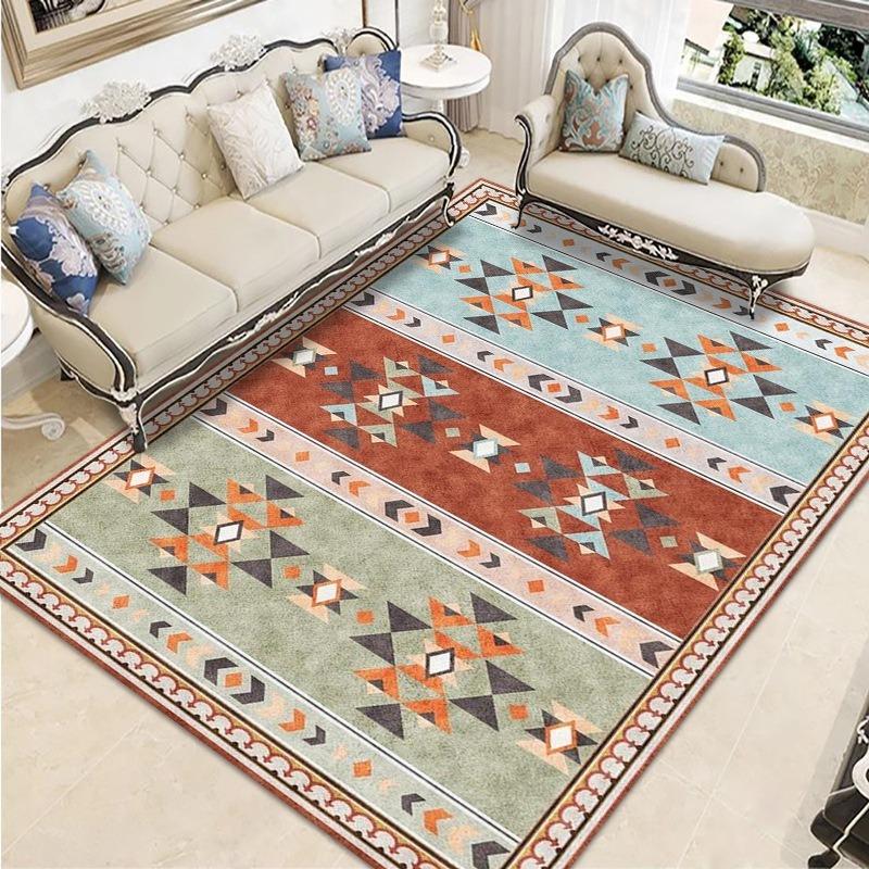 Retro Europe Persia Ethnic Style Carpet Party Living Room Sofa Bedroom Bedside Study Entrance Door Rug Non-slip Home Decor Mat