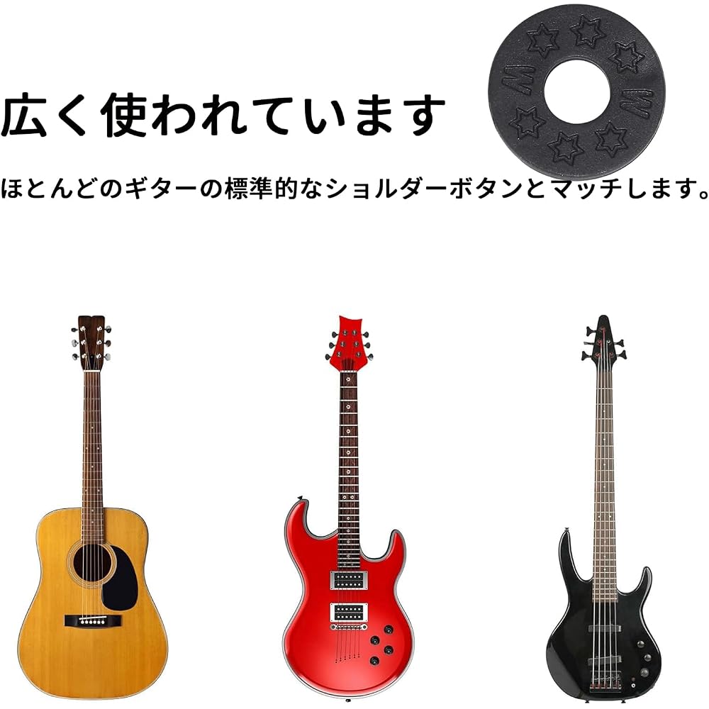 Stoooduo Guitar Strap Locks Set of 10 Silicone Guitar Strap Stop Straps Lock Pins Strap Pins Musi...