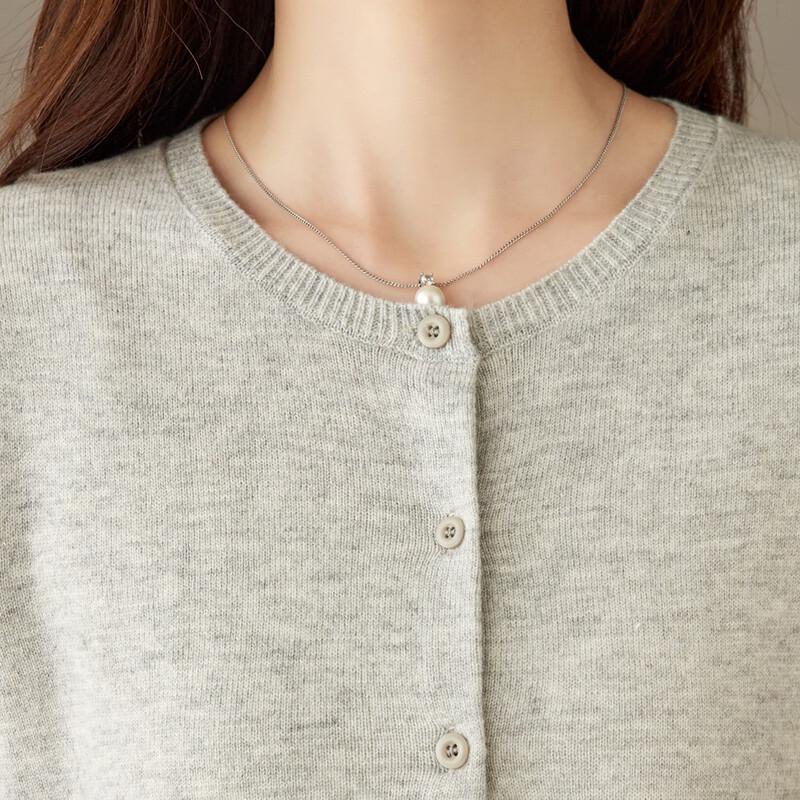 Srcr Women's Short Knitted Wool Cardigan