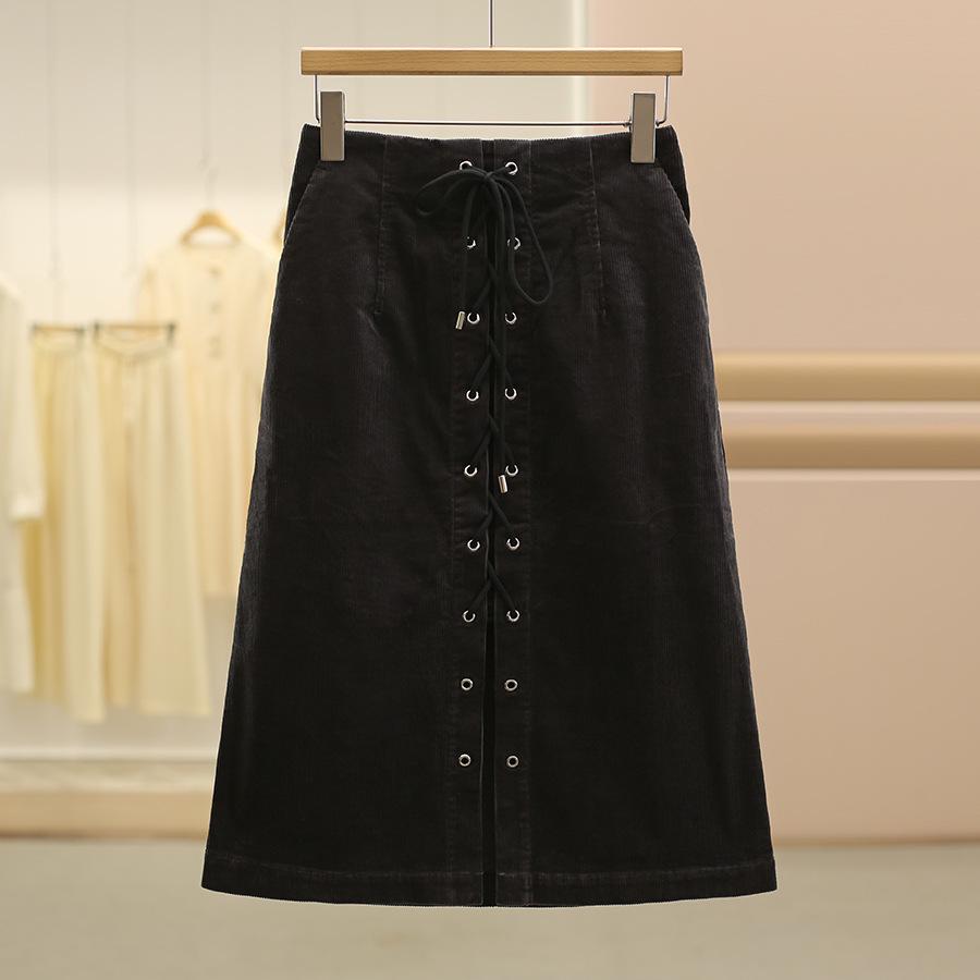 

Wei Mei High-Waisted Lace-Up Midi Skirt - Autumn Collection XL