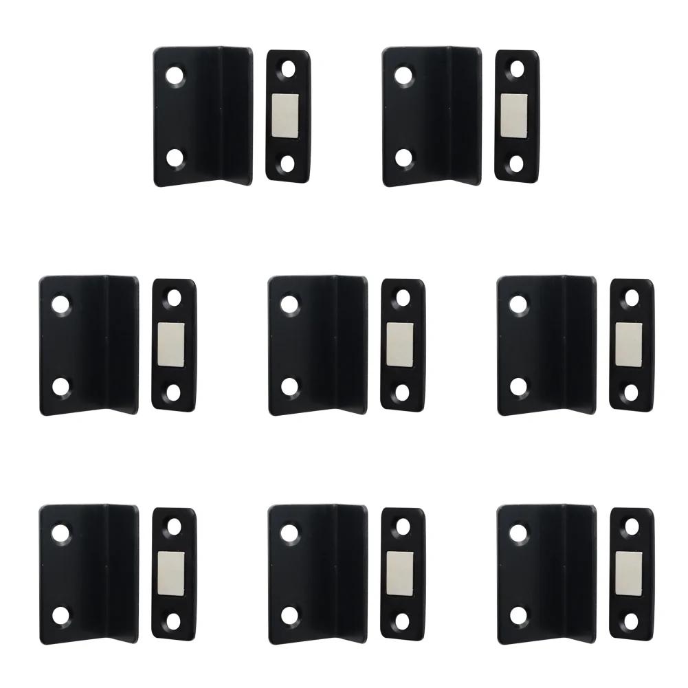 Strong Magnetic Cabinet Catches Punch Free Door Stopper Magnetic L-shaped Hidden Door Closer Home Improvement Furniture Hardware