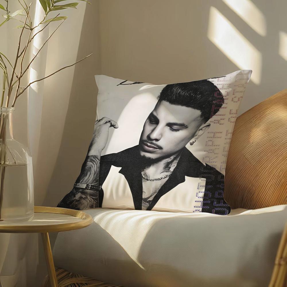 R-Rauw Alejandro Cushion Cover Soft Short Plush Pillow Cover Smooth Cozy Texture Aesthetic Cushion Case Home Decor