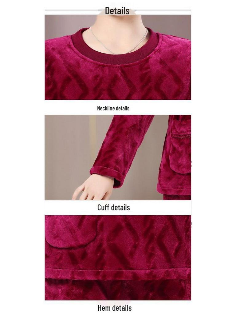 Spring New Arrival: Women's Douyin Style Jacquard Fashion Homewear Set – Stylish and Casual for Moms