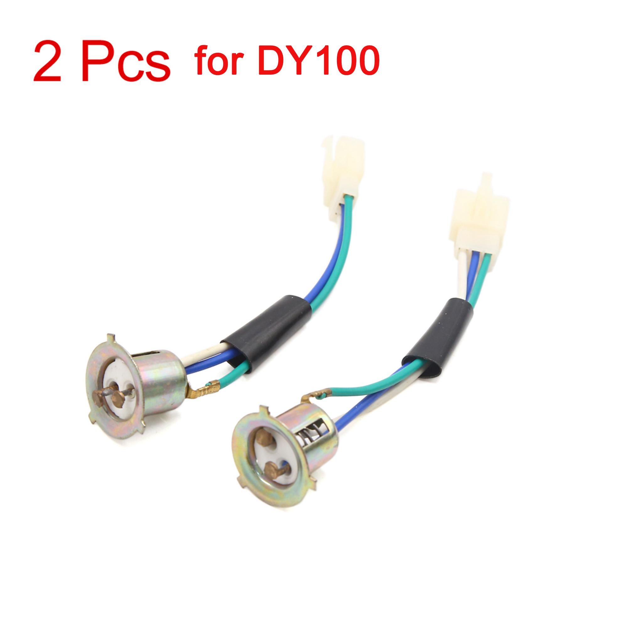 Motoforti 2/3pcs 3 Wire Motorcycle Headlight Wires Harness Connector Sockets for CG125 for GY6-60 for WH100 for JH70 for DY100