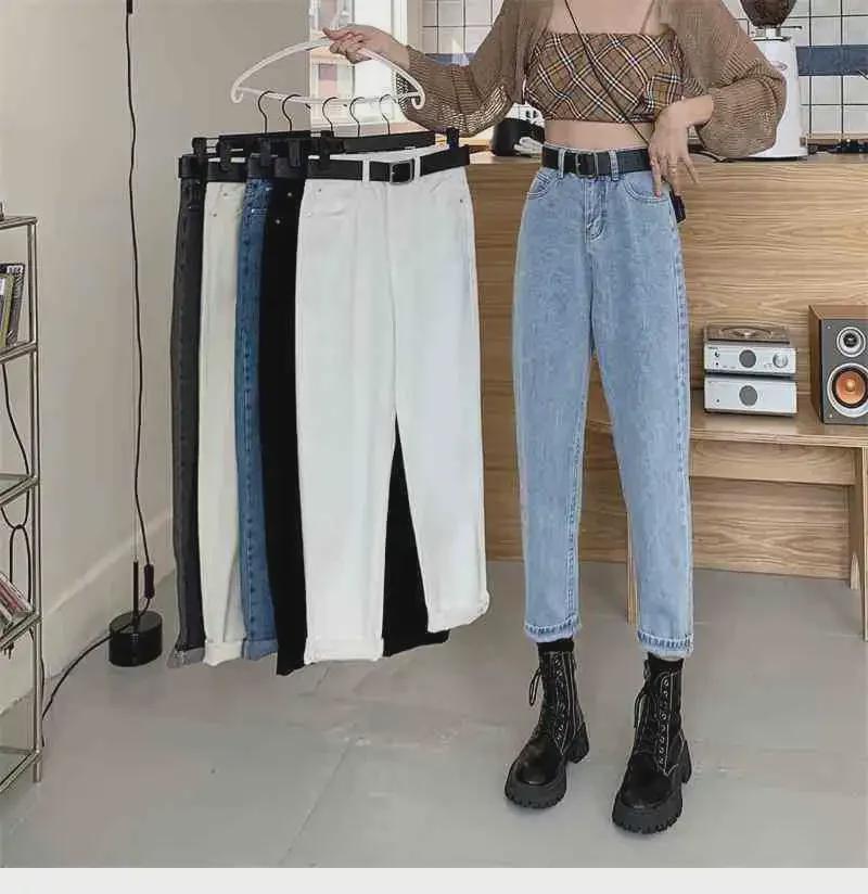 Dámské teplé sametové mrkvové džíny s vysokým pasem - Volné, všestranné a módní kalhoty s rovnými nohavicemi