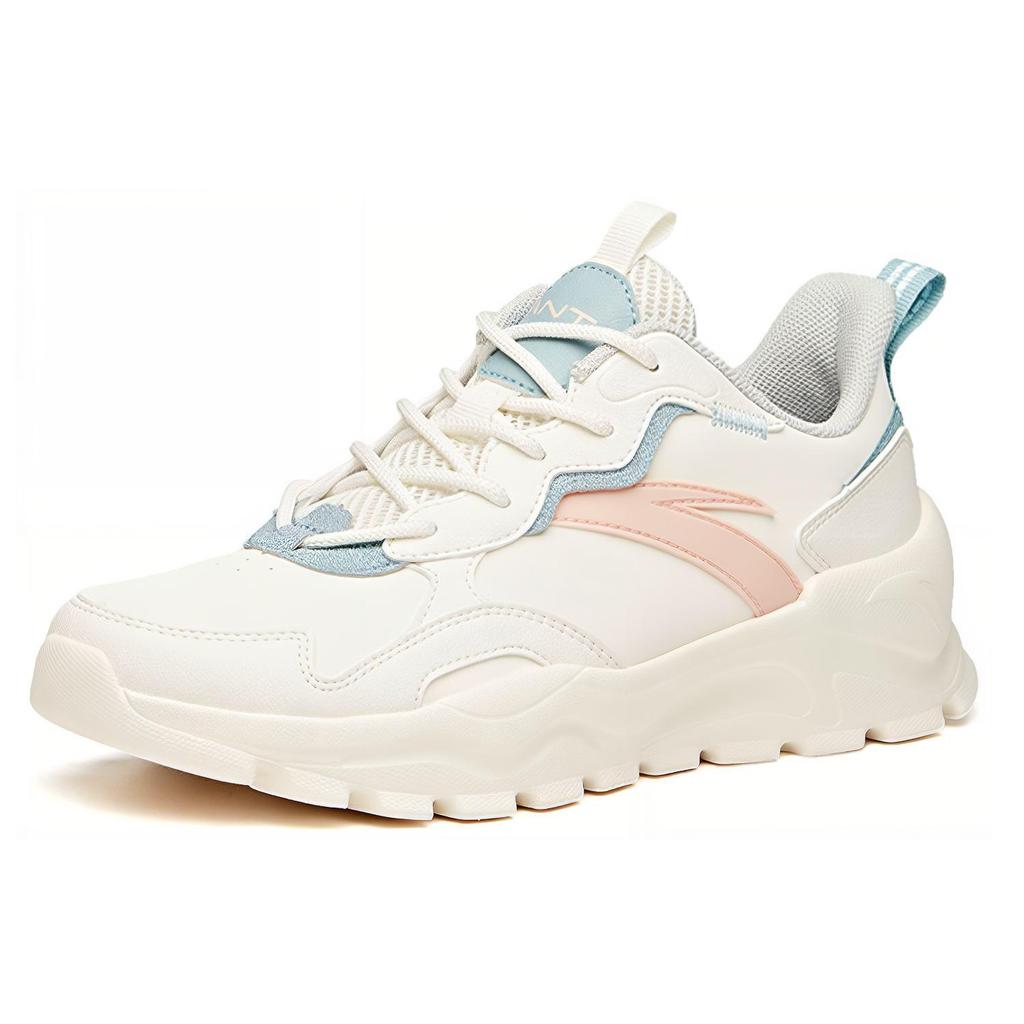 New Anta Variety Training Collection Cushioned Slip Resistant Low Top Training Shoes Women's White Blue Pink 922027022-5