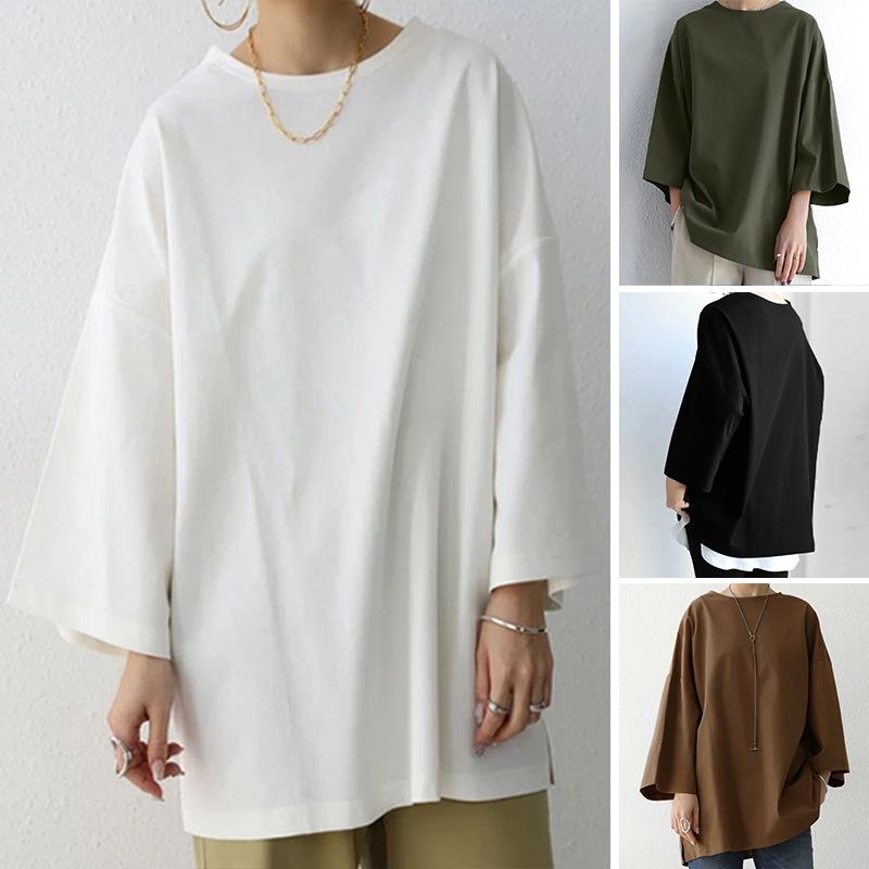 Frühling Herbst Lässiger Tunika Pullover Hemd Mode Einfarbig Damen Langarm Locker Bluse Weiblich Arbeit OL Blusas Hemd